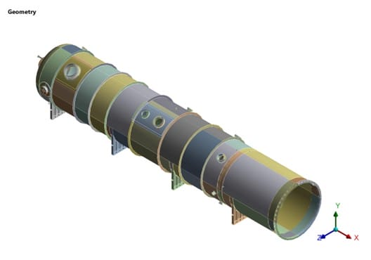 Figure 1: 3D model of the pressure vessel