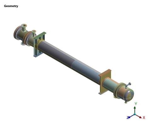 Figure 1: NTIW Heat Exchanger E-1010 - 3D geometry