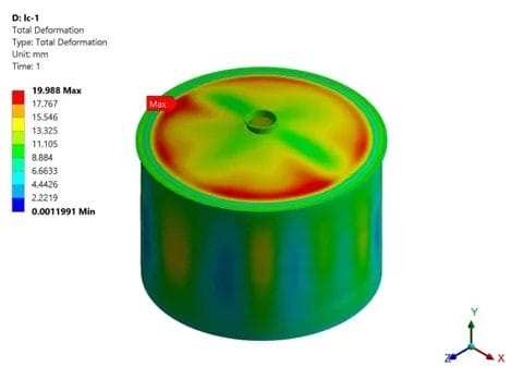 Figure 5: Total deformation — LC-1